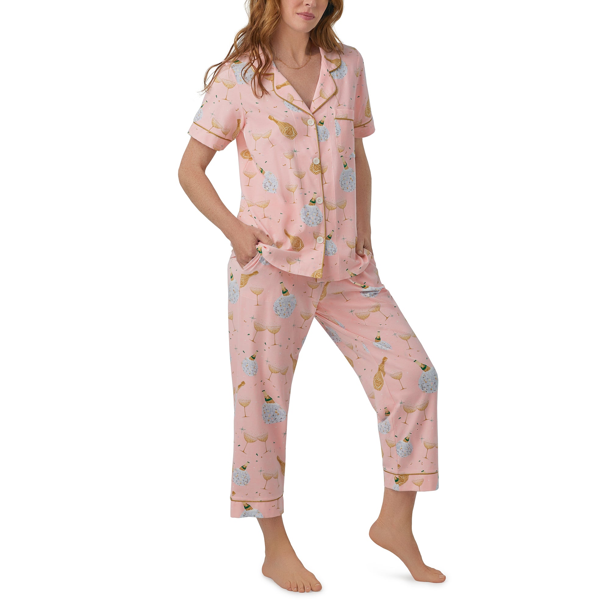 SHORT SLEEVE CROPPED PJ SET
