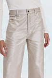 TATE HIGH RISE BOWED WIDE LEG JEAN IN CHAMPAGNE LUSTER