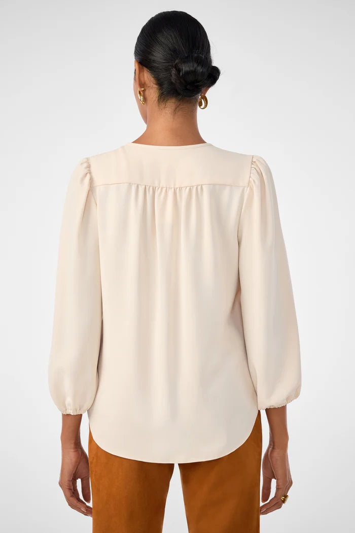 MORABI SPLIT NECK TOP