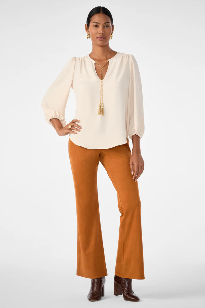 MORABI SPLIT NECK TOP