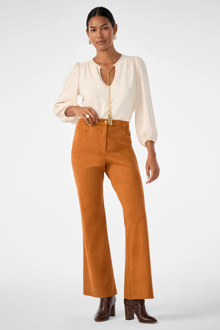 MORABI SPLIT NECK TOP