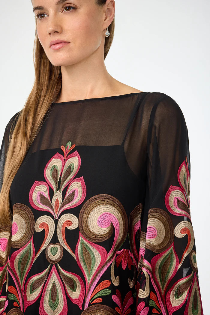 SALIM DRESS EMBROIDERED MINI DRESS