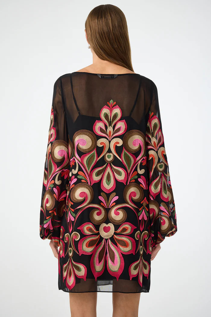 SALIM DRESS EMBROIDERED MINI DRESS