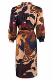 FRANCHESCA MIDI DRESS ETRUSCAN SCROLL