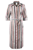CLARA MIDI STRIPE SHIRT DRESS