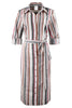 CLARA MIDI STRIPE SHIRT DRESS