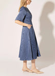 MOIRE DENIM DRESS