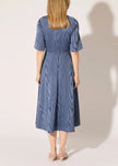 MOIRE DENIM DRESS