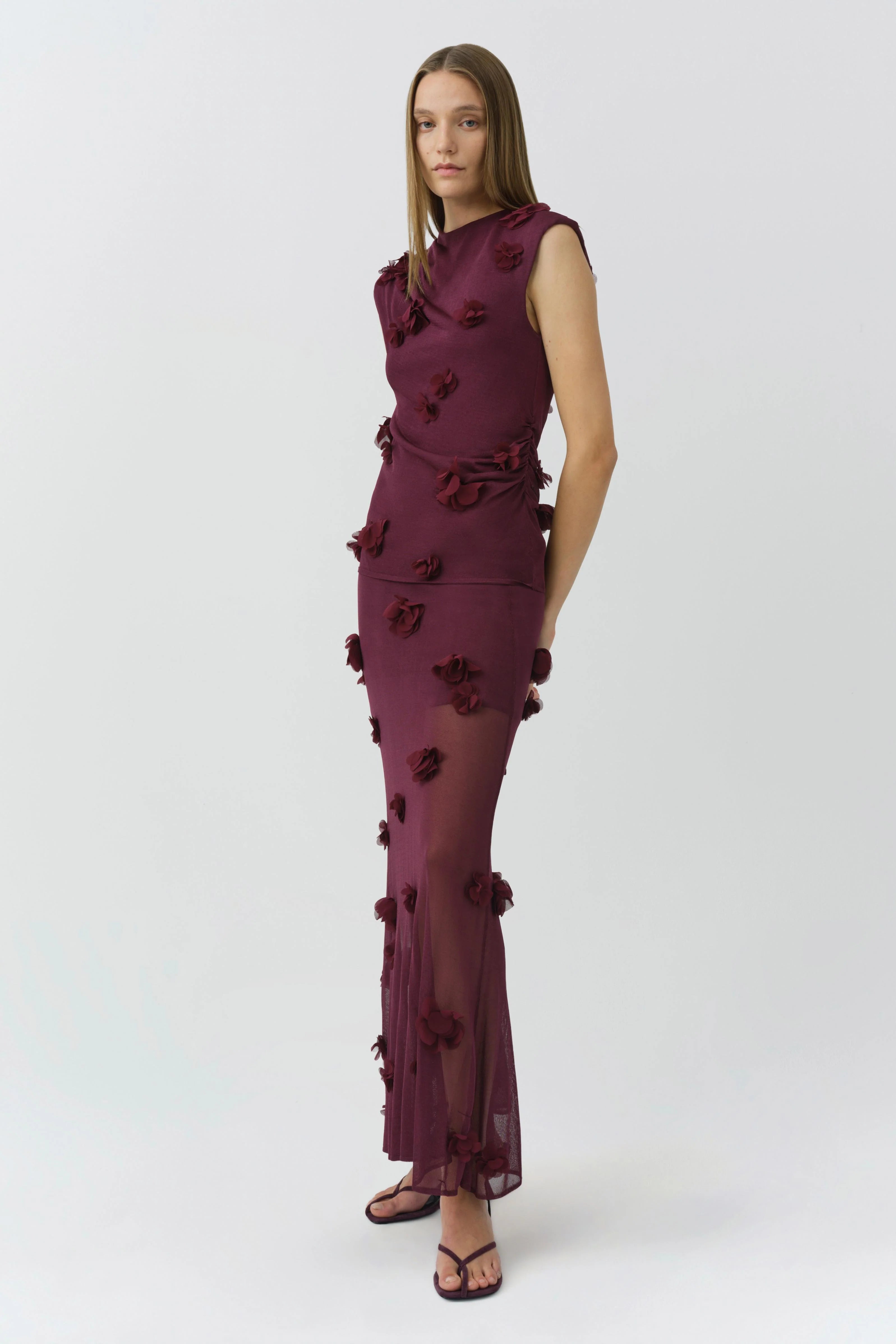 TESSA FLORAL APPLIQUE TOP