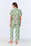 SHORT SLEEVE CLASSIC STRETCH JERSEY CROPPED PJ SET