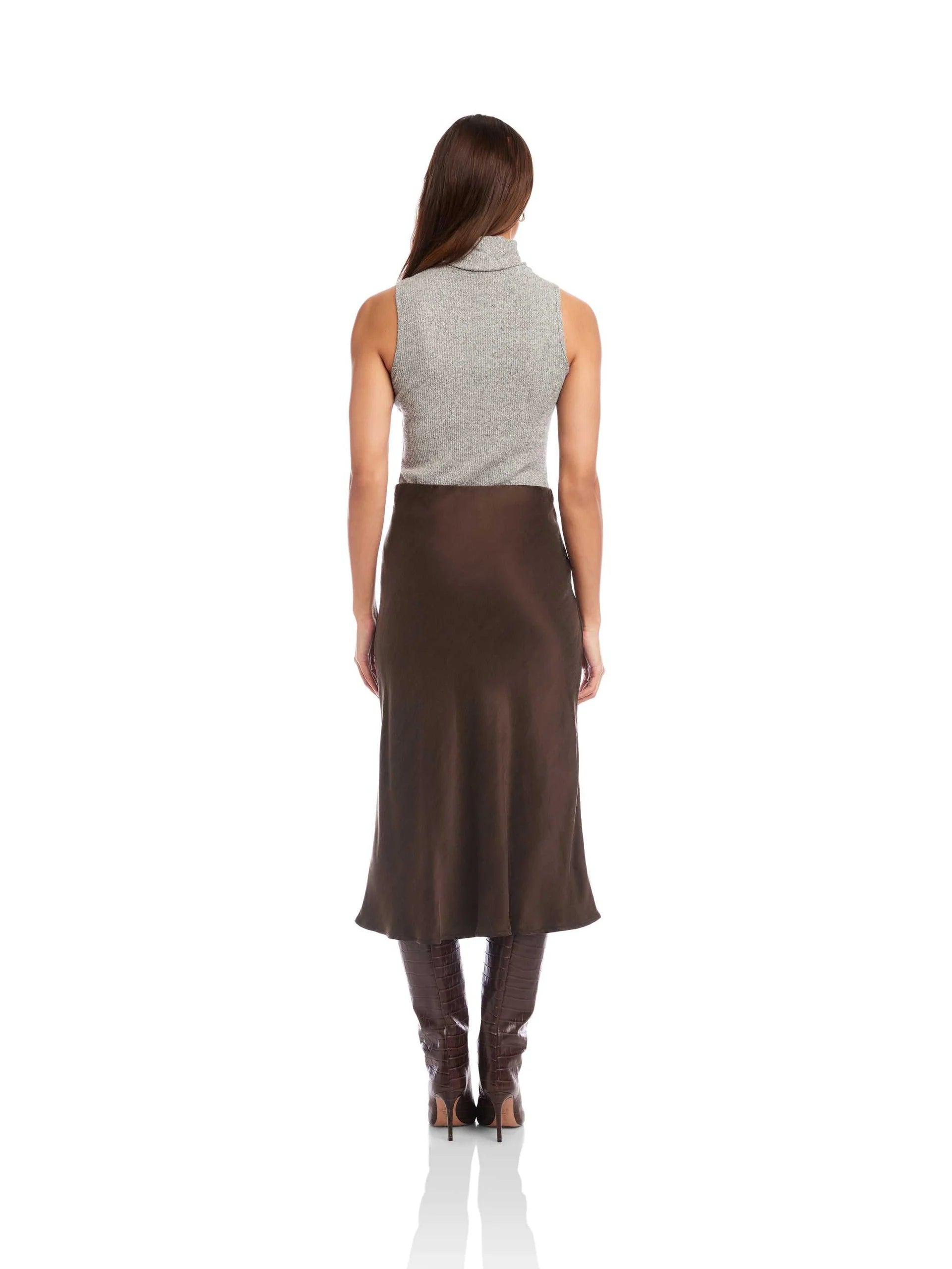 BRIELLE PULL ON MIDI SKIRT