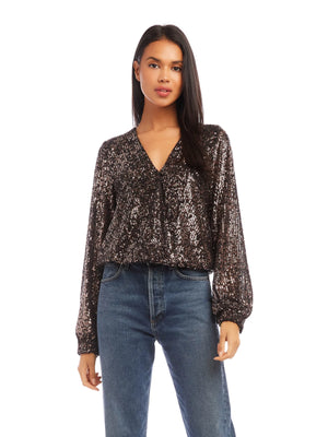 SEQUIN WRAP TOP
