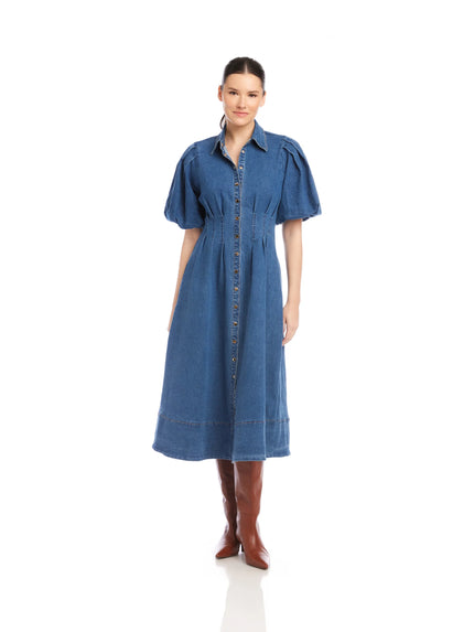 ESME DENIM MIDI DRESS