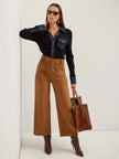 RYLEE CROPPED PANTS IN CAMEL