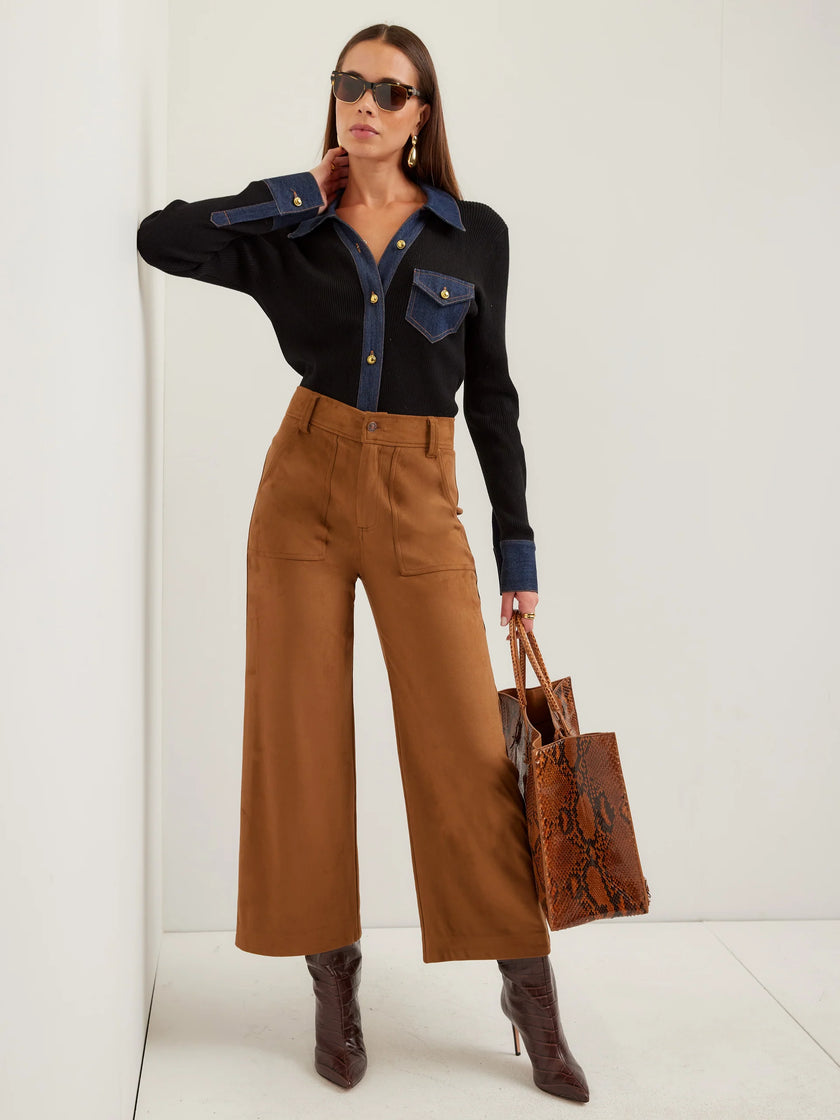 RYLEE CROPPED PANTS IN CAMEL