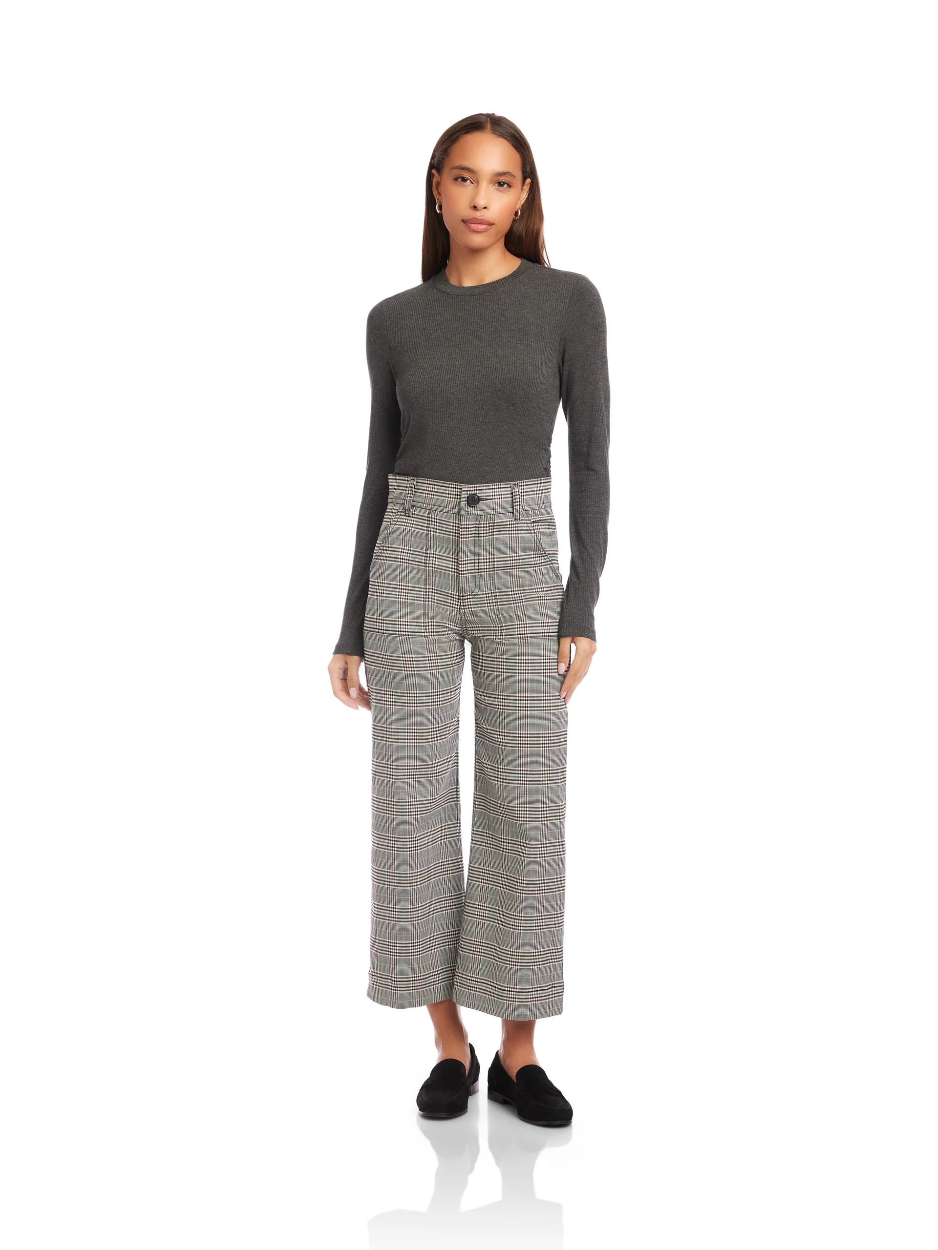 RYLEE CROP PLAIDS PANTS