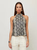 ALEXIS FAUX LEATHER HALTER TOP