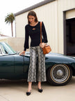 KELLY FAUX LEATHER CROPPED PANTS
