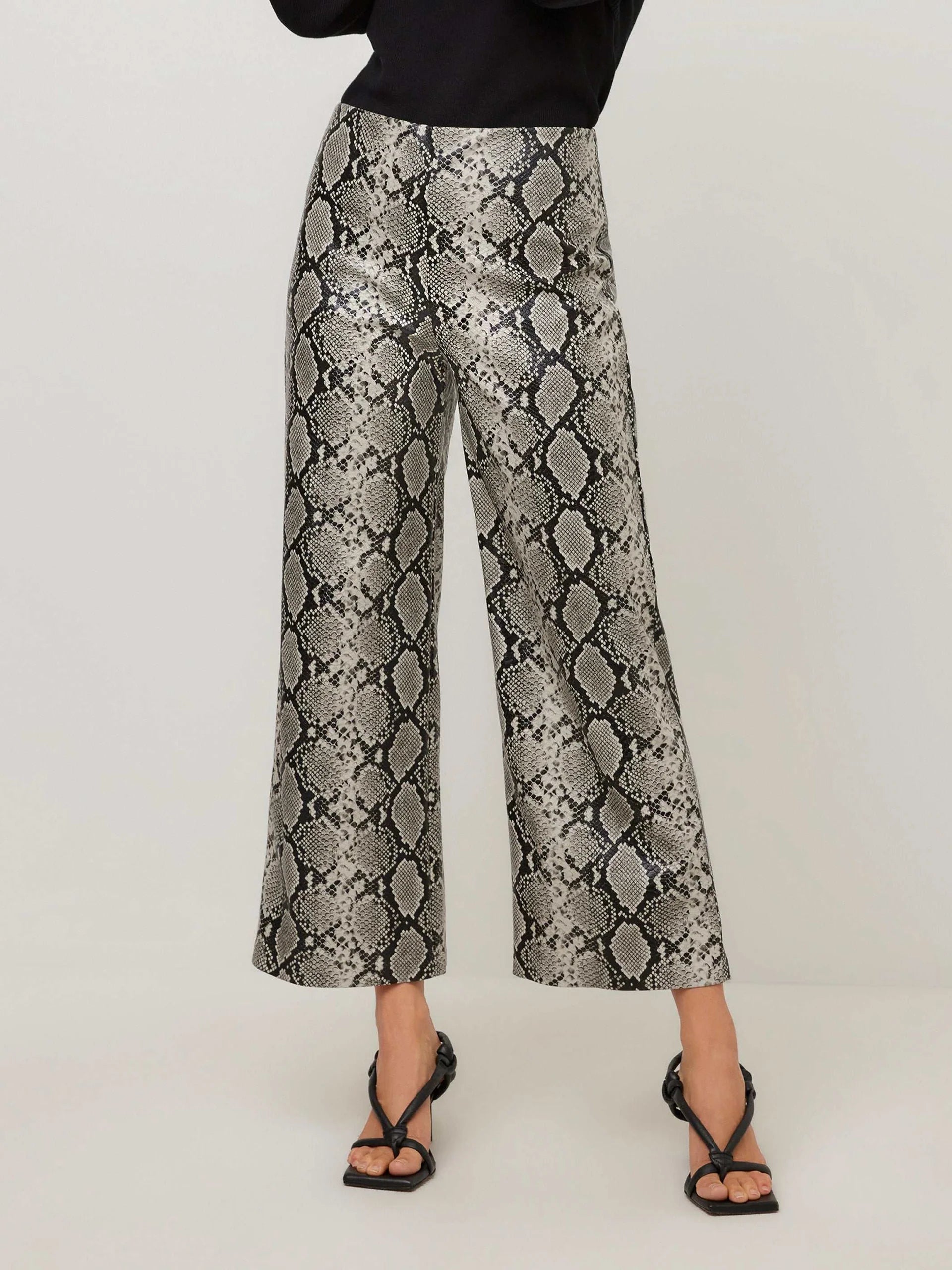 KELLY FAUX LEATHER CROPPED PANTS