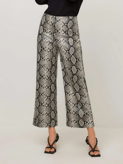 KELLY FAUX LEATHER CROPPED PANTS