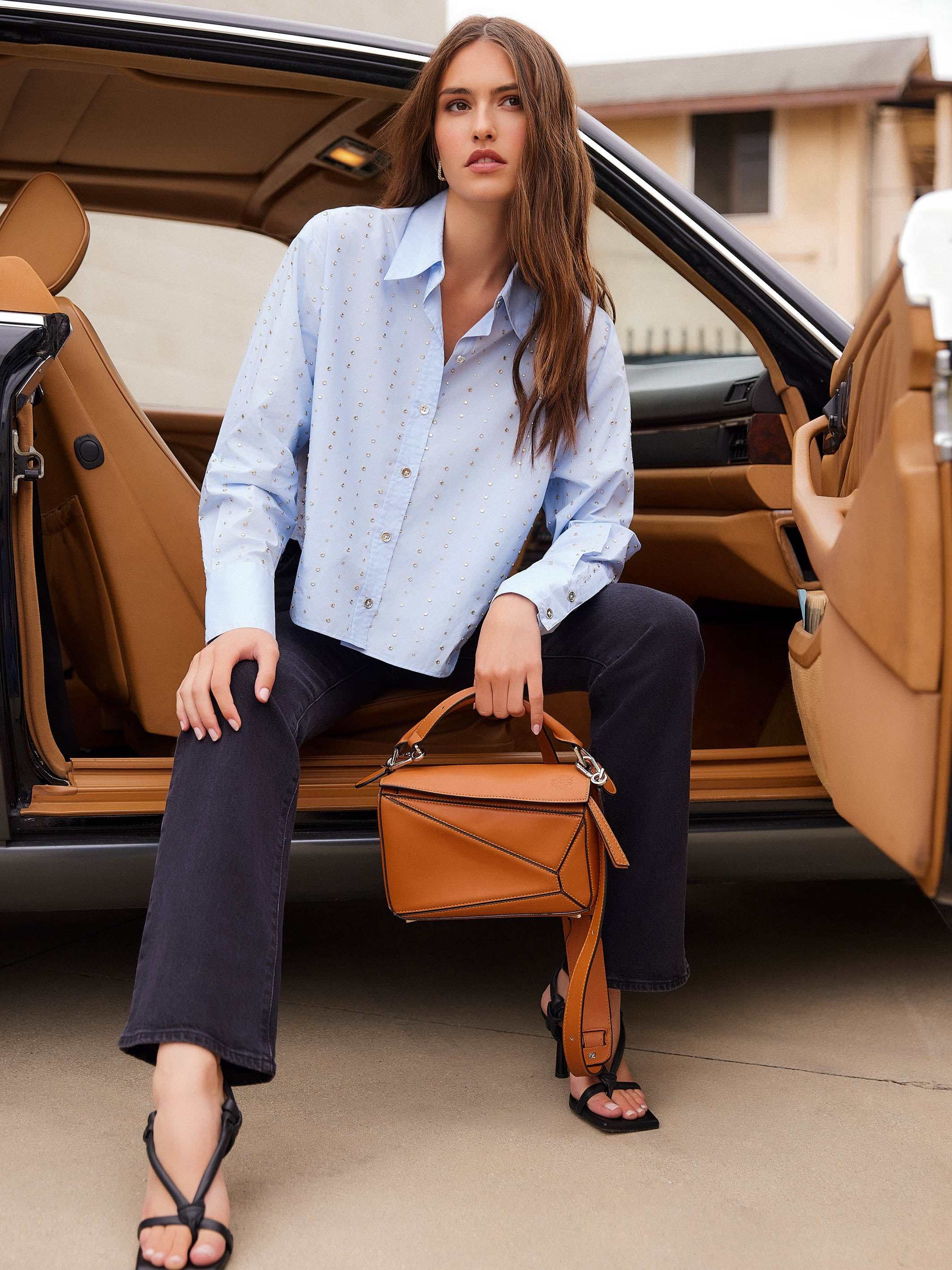 LISA EMBELLISHED BUTTON UP TOP
