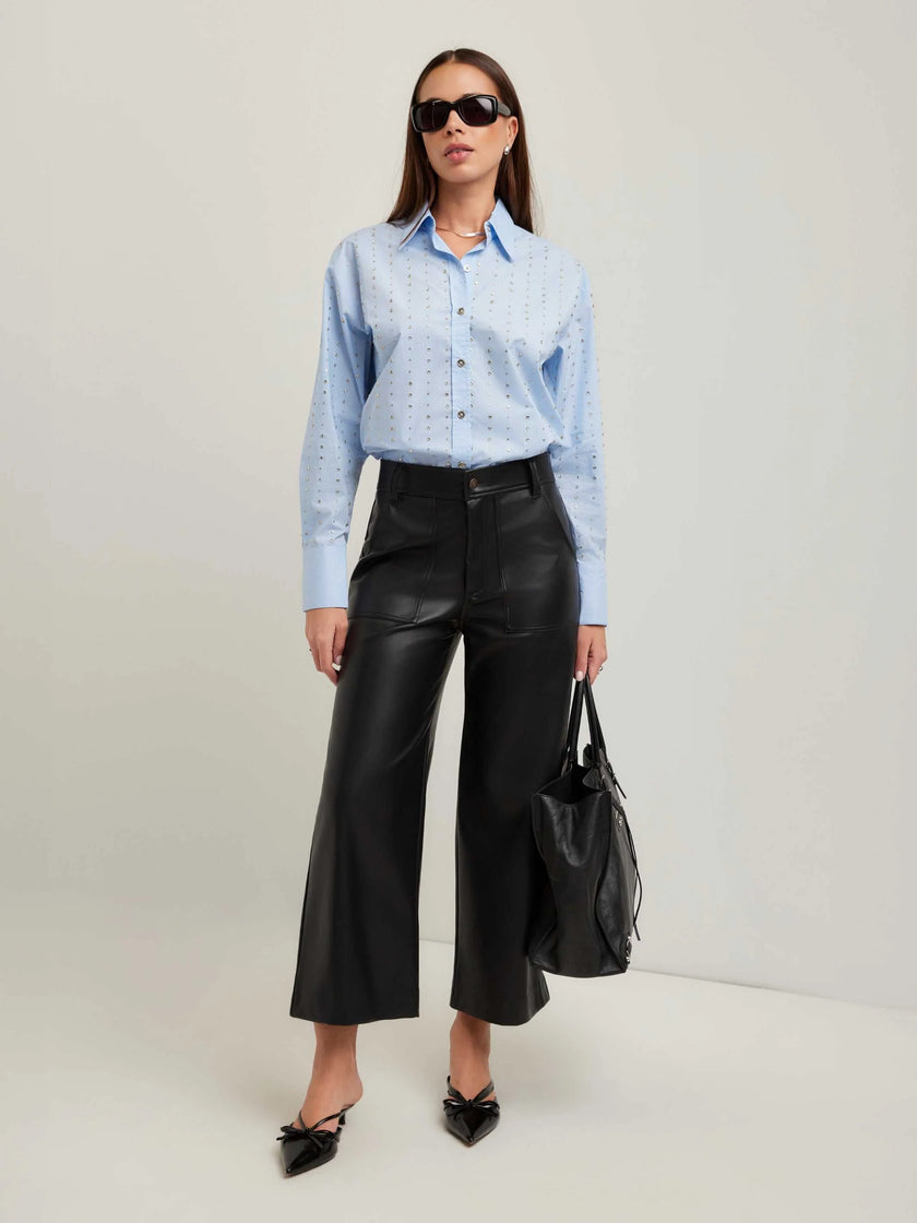 LISA EMBELLISHED BUTTON UP TOP