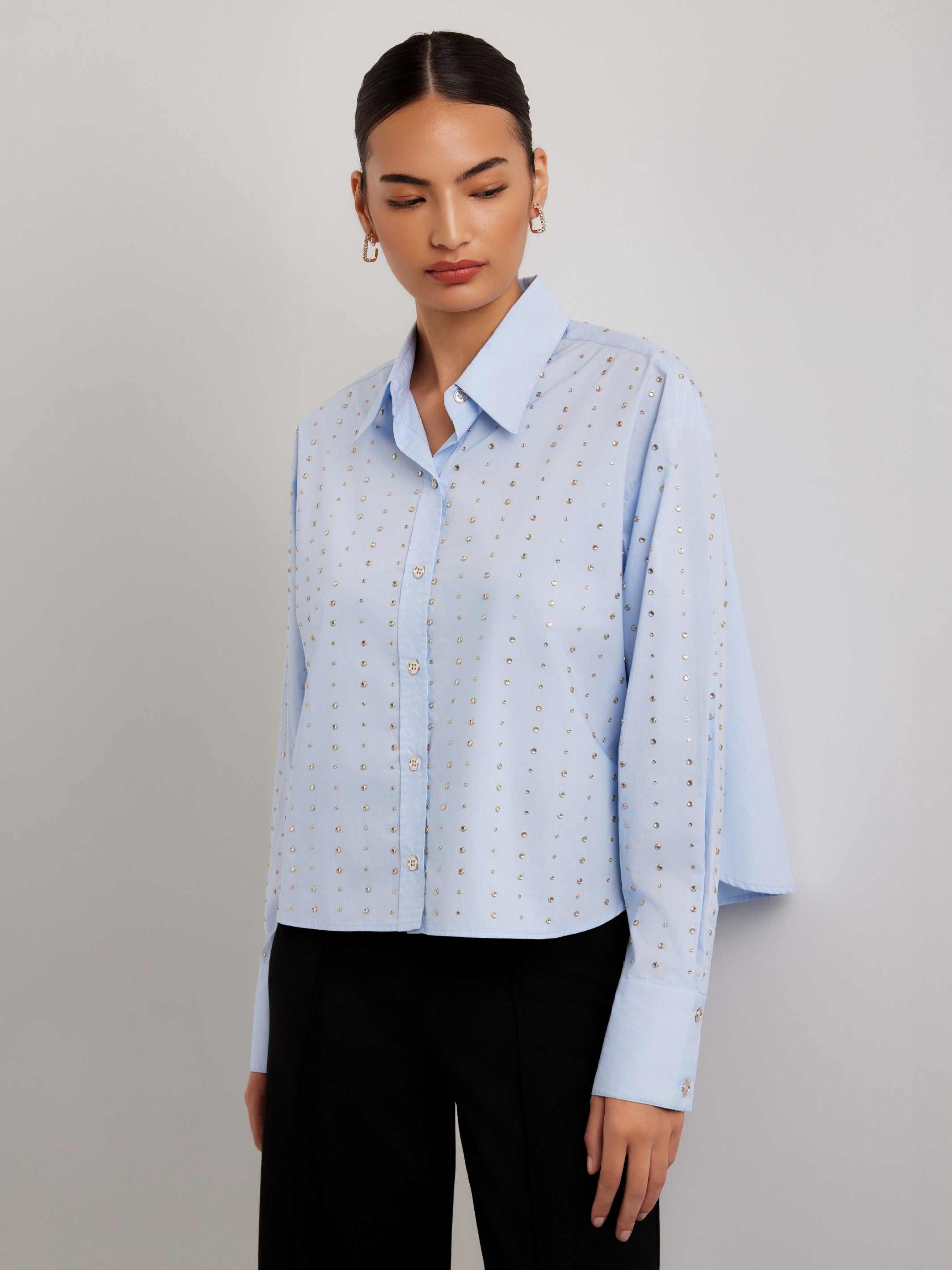 LISA EMBELLISHED BUTTON UP TOP