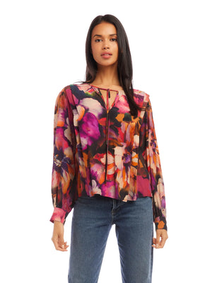 PLEATED TIE TOP
