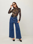 KHAMI VELVET BUROUT SHIRRED TOP