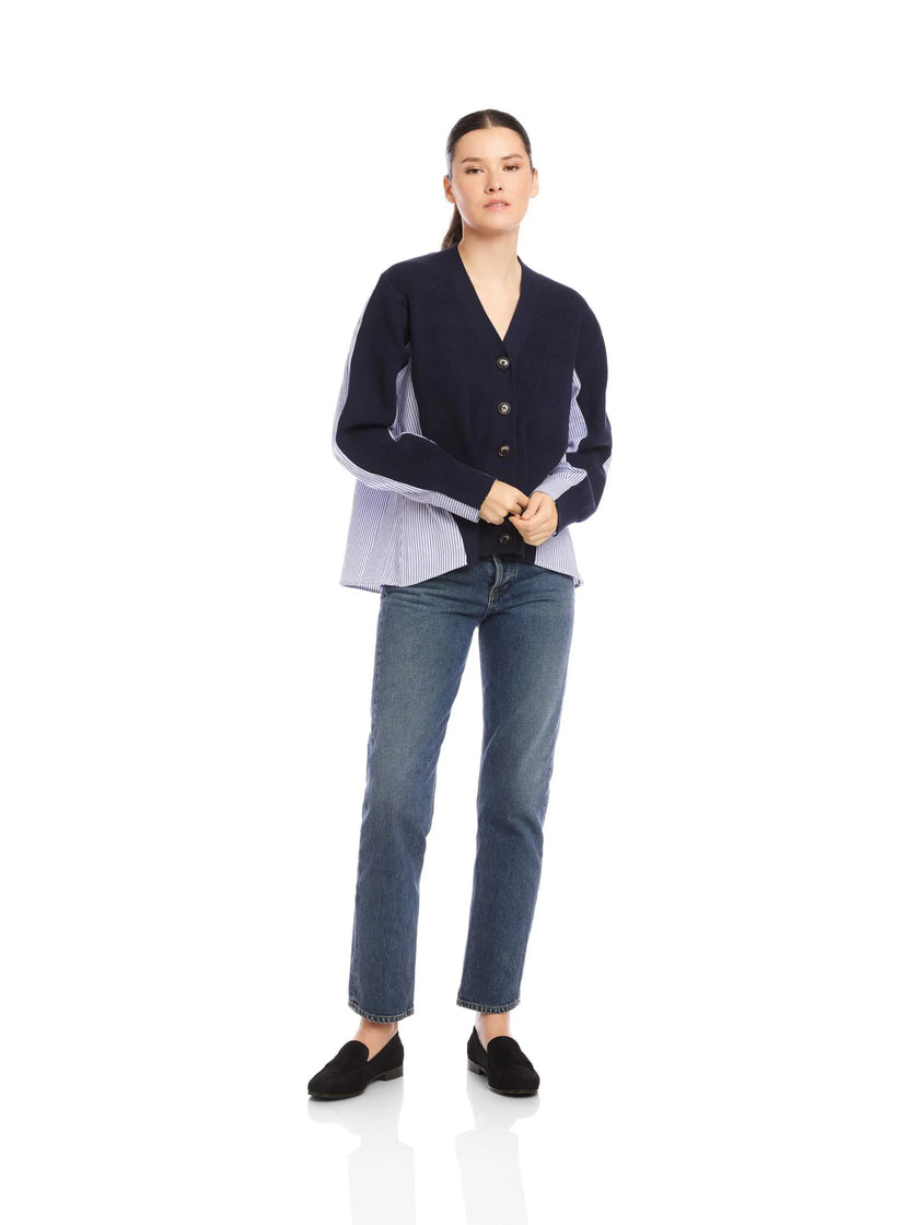 CELINE MIXED MEDIA CARDIGAN