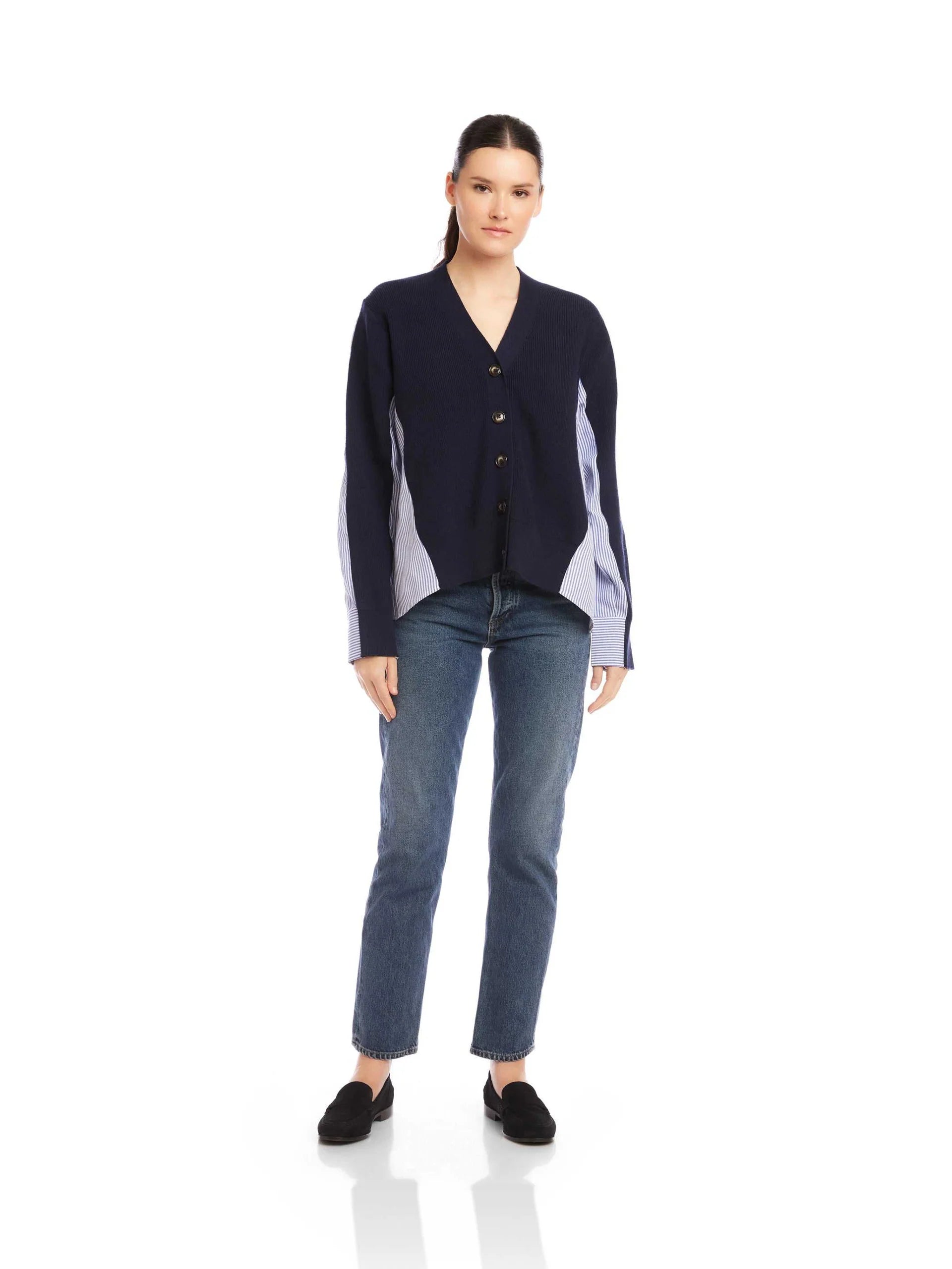 CELINE MIXED MEDIA CARDIGAN