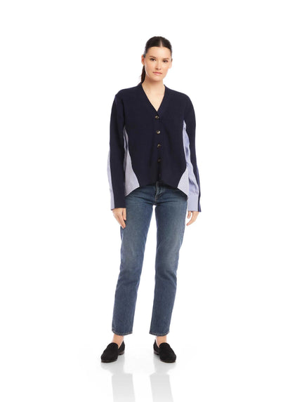 CELINE MIXED MEDIA CARDIGAN