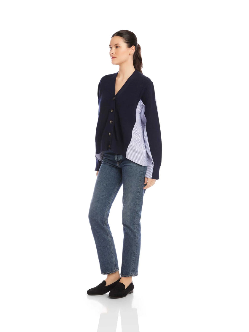 CELINE MIXED MEDIA CARDIGAN