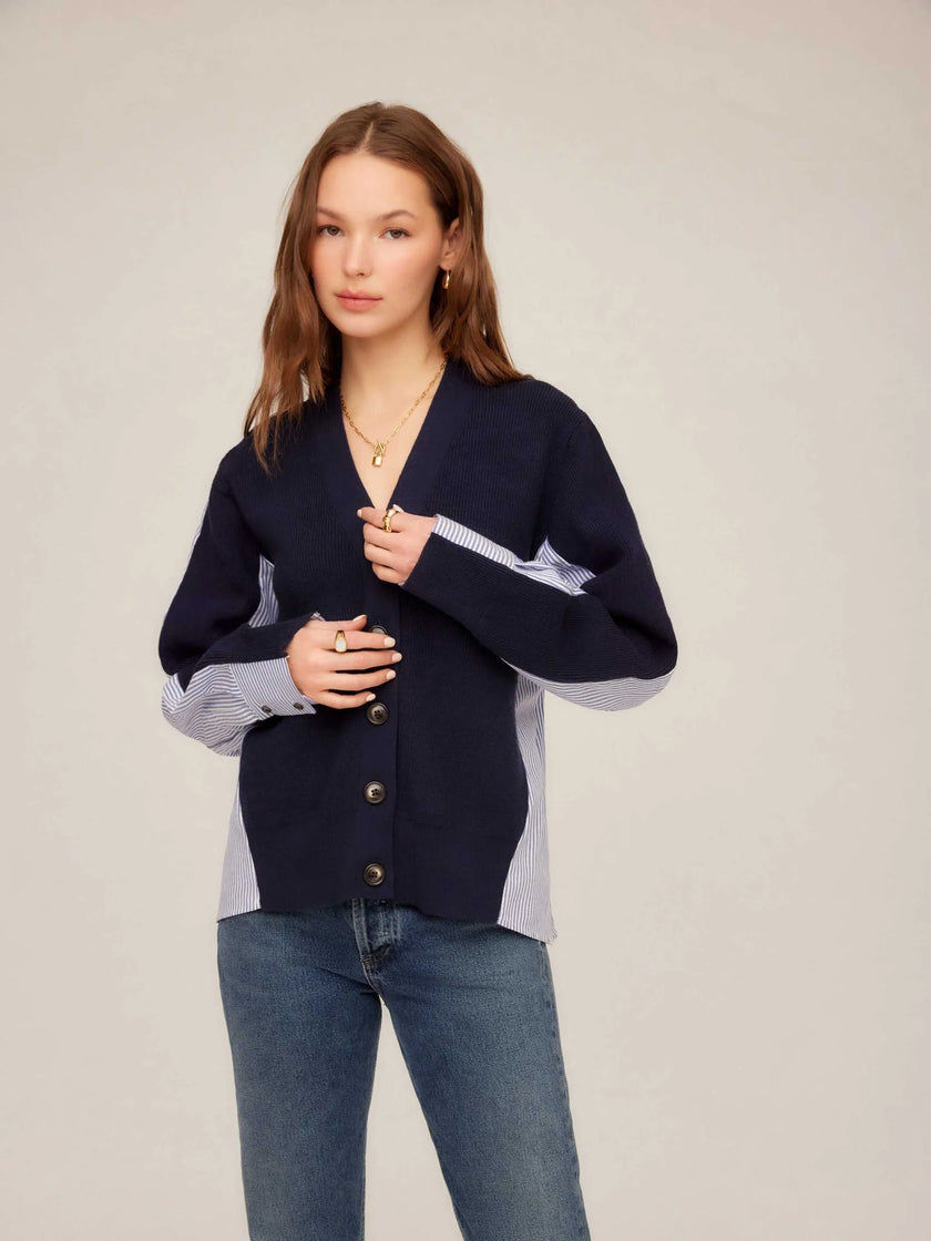 CELINE MIXED MEDIA CARDIGAN