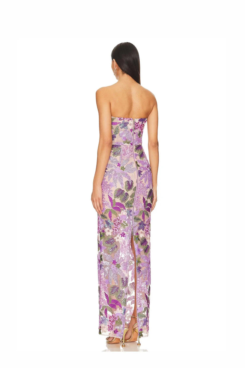 DAHLIA LILAC MAXI DRESS