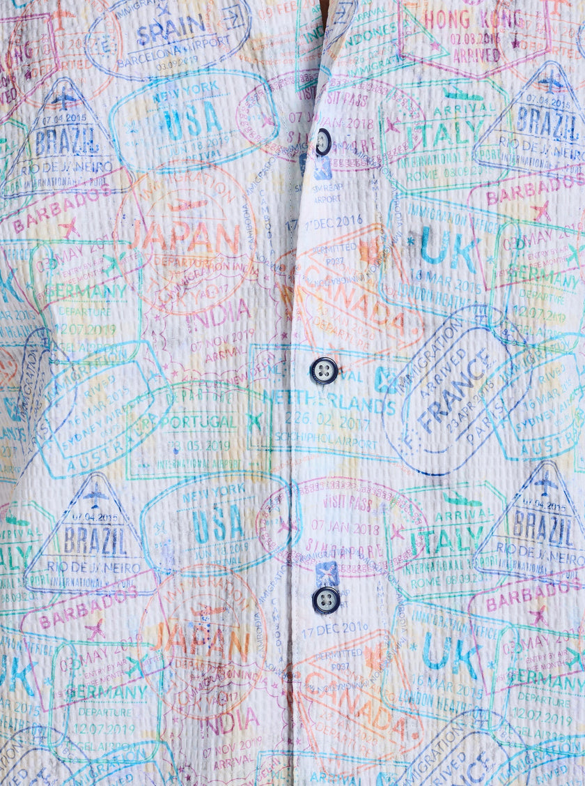 PASSPORT SHORT SLEEVE BUTTON DOWN SHIRT