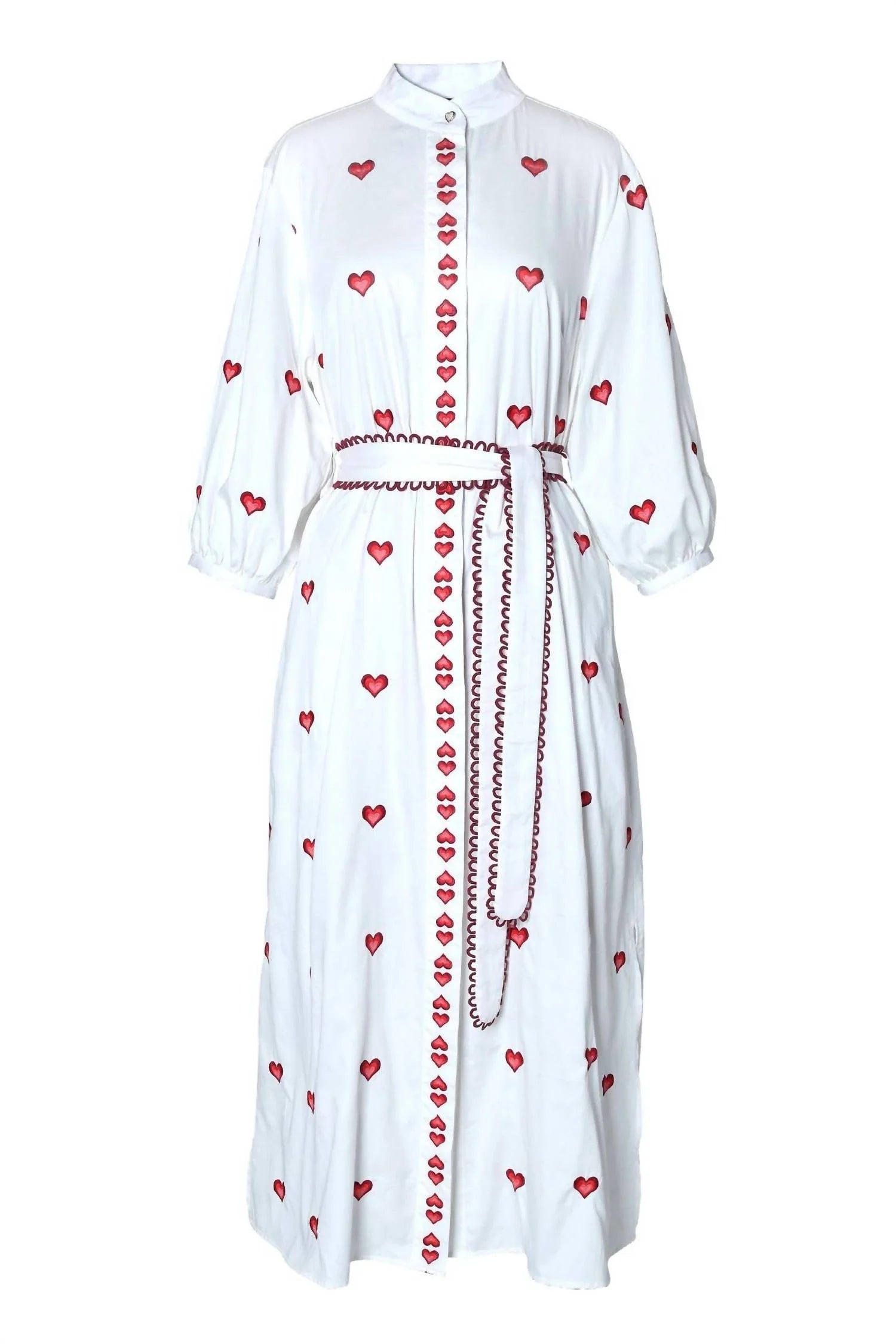 ZORA EMBROIDERY HEARTS DRESS
