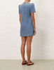 CRUSH EMBELLISHED DENIM DRESS