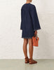 RHIANNON FRINGE DENIM MINI