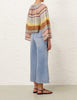 COCO STRIPE BELL SLEEVE TOP