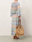 INDRA STRIPE BELL SLEEVE TOP