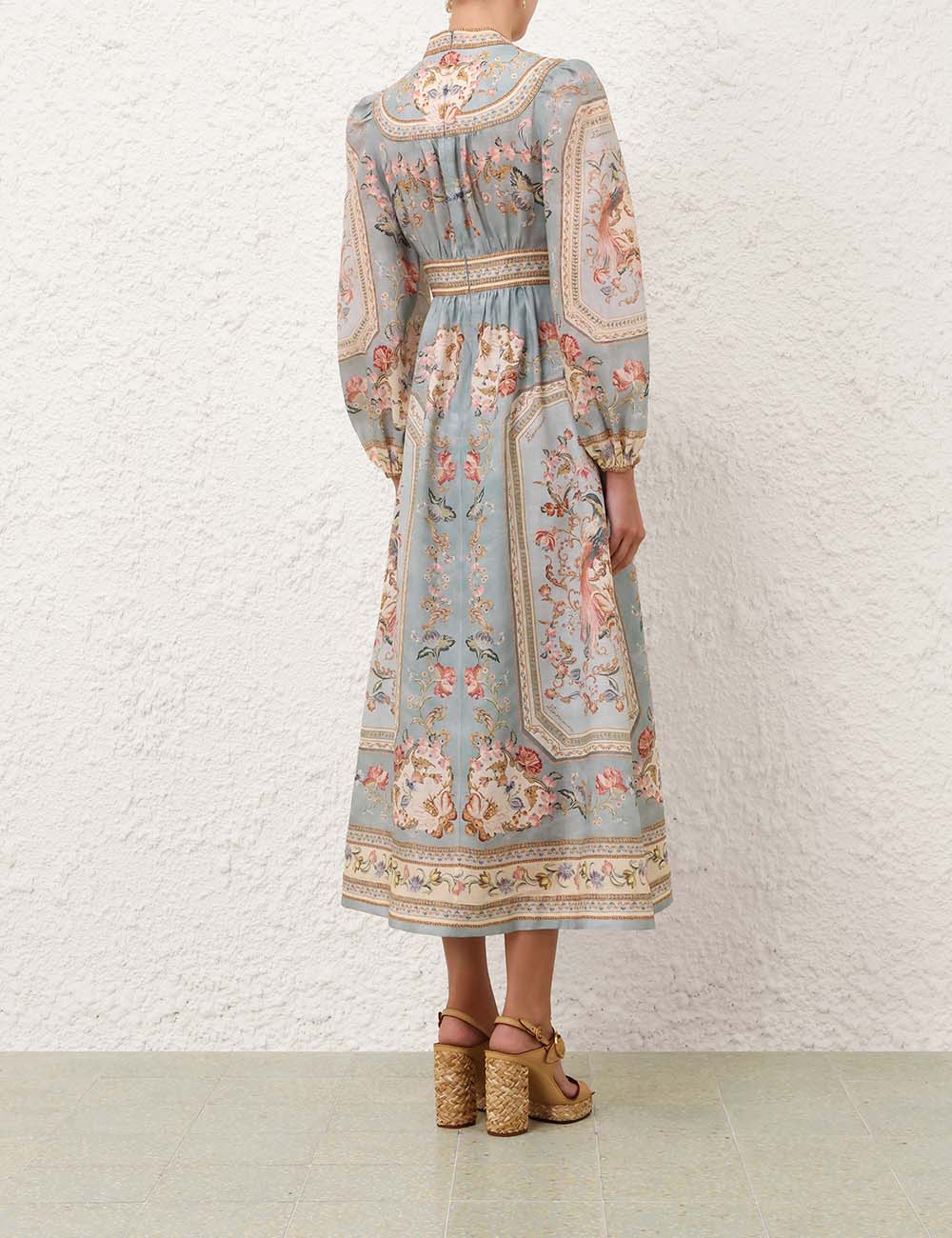 ROSELIGHT PLUNGE MIDI DRESS