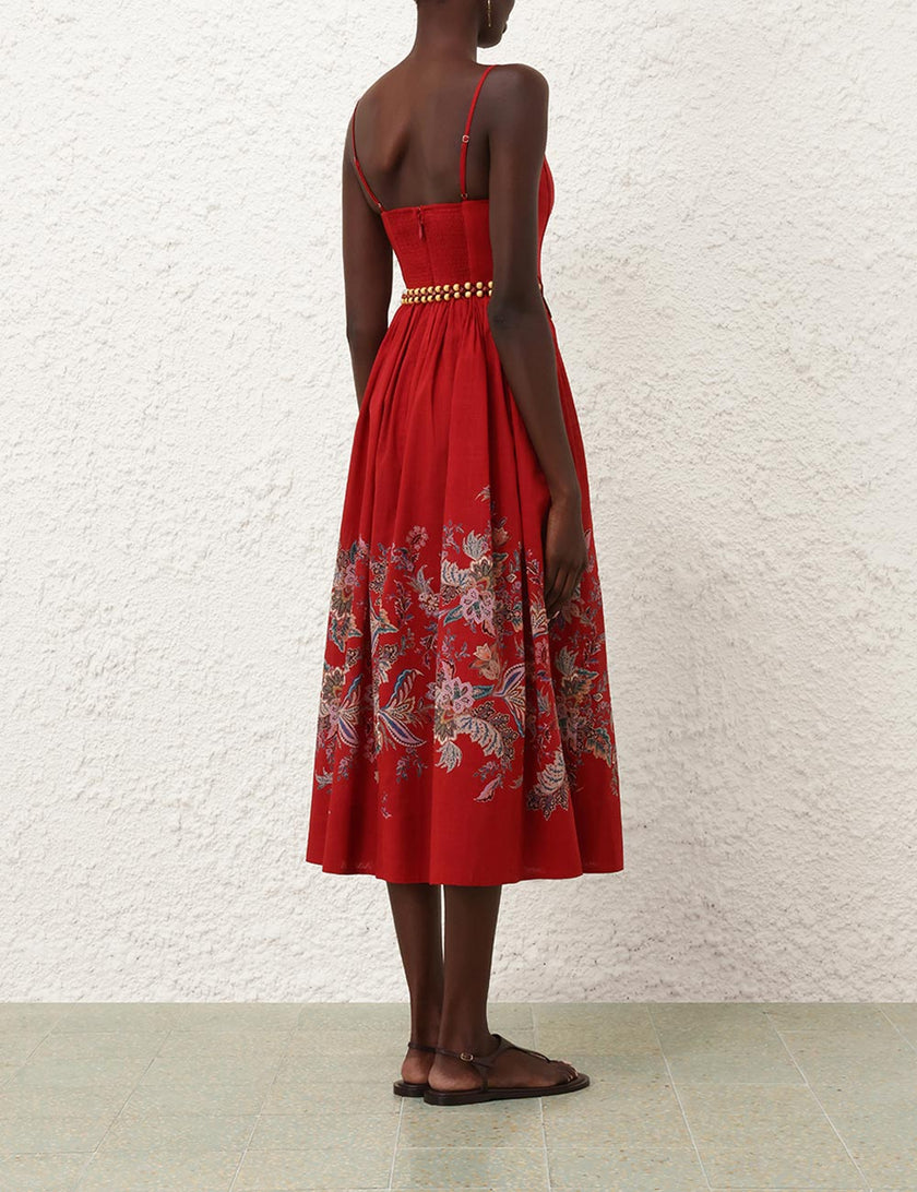 RHIANNON CORSET MIDI DRESS