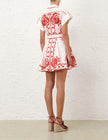 LUCKY EMBROIDERED MINI DRESS