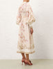 HYPNOTIC BUTTONED MIDI DRESS