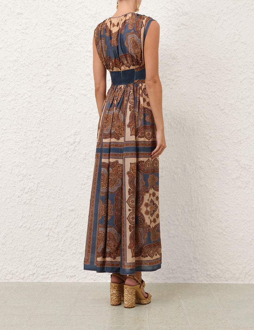 MAHON WAISTED MAXI DRESS