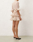 PLEATED SLEEVED MINI DRESS