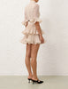PLEATED SLEEVED MINI DRESS