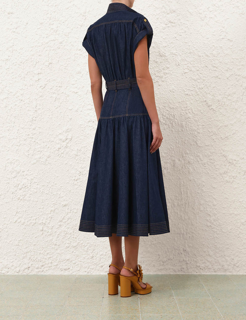 DENIM MIDI DRESS