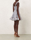 PLEATED DRAPED MINI DRESS